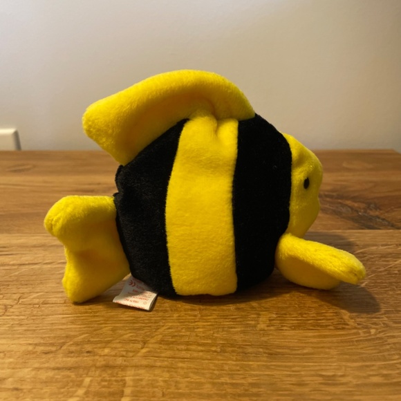 Ty Beanie Babies Bubbles Fish Yellow Black 1995 – New Tag On VINTAGE - Picture 7 of 8